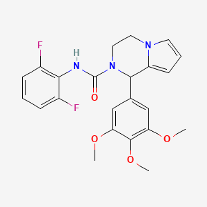 molecular formula C23H23F2N3O4 B2439085 N-(2,6-difluorophenyl)-1-(3,4,5-trimethoxyphenyl)-3,4-dihydropyrrolo[1,2-a]pyrazine-2(1H)-carboxamide CAS No. 899984-88-4