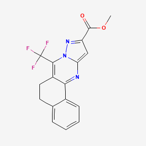 Methyl 7-(trifluoromethyl)-5,6-dihydrobenzo[h]pyrazolo[5,1-b]quinazoline-10-carboxylate
