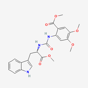 methyl 2-[[(2S)-3-(1H-indol-3-yl)-1-methoxy-1-oxopropan-2-yl]carbamoylamino]-4,5-dimethoxybenzoate