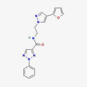 N-(2-(4-(furan-2-yl)-1H-pyrazol-1-yl)ethyl)-2-phenyl-2H-1,2,3-triazole-4-carboxamide