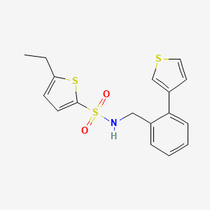 5-ethyl-N-(2-(thiophen-3-yl)benzyl)thiophene-2-sulfonamide