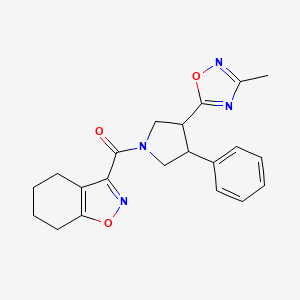 (3-(3-Methyl-1,2,4-oxadiazol-5-yl)-4-phenylpyrrolidin-1-yl)(4,5,6,7-tetrahydrobenzo[d]isoxazol-3-yl)methanone