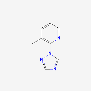 molecular formula C8H8N4 B2439107 3-methyl-2-(1H-1,2,4-triazol-1-yl)pyridine CAS No. 1341850-84-7