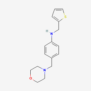 molecular formula C16H20N2OS B2439141 4-(morpholin-4-ylmethyl)-N-(thiophen-2-ylmethyl)aniline CAS No. 852404-78-5