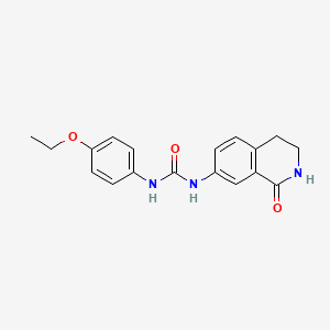 molecular formula C18H19N3O3 B2439145 1-(4-Ethoxyphenyl)-3-(1-oxo-1,2,3,4-tetrahydroisoquinolin-7-yl)urea CAS No. 1351653-39-8