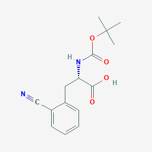 molecular formula C15H18N2O4 B2439146 Boc-L-2-Cyanophenylalanine CAS No. 216312-53-7; 261380-28-3