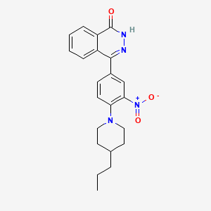 molecular formula C22H24N4O3 B2439148 4-[3-Nitro-4-(4-propylpiperidin-1-yl)phenyl]-1,2-dihydrophthalazin-1-one CAS No. 882000-13-7