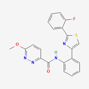 N-(2-(2-(2-fluorophenyl)thiazol-4-yl)phenyl)-6-methoxypyridazine-3-carboxamide