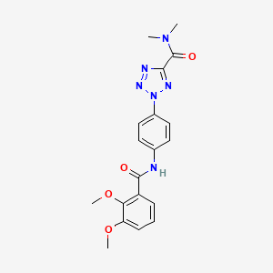molecular formula C19H20N6O4 B2439152 2-(4-(2,3-dimethoxybenzamido)phenyl)-N,N-dimethyl-2H-tetrazole-5-carboxamide CAS No. 1396682-99-7