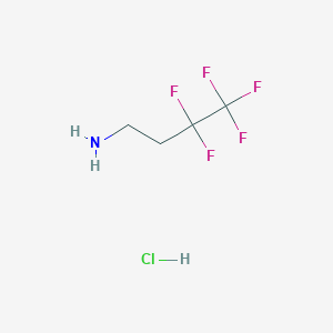 molecular formula C4H7ClF5N B2439156 3,3,4,4,4-Pentafluorobutan-1-amine;hydrochloride CAS No. 2490418-66-9