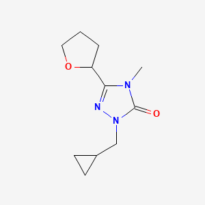 1-(cyclopropylmethyl)-4-methyl-3-(oxolan-2-yl)-4,5-dihydro-1H-1,2,4-triazol-5-one