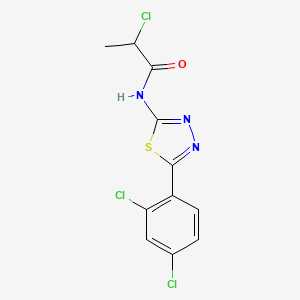 2-chloro-N-[5-(2,4-dichlorophenyl)-1,3,4-thiadiazol-2-yl]propanamide