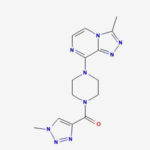 (1-methyl-1H-1,2,3-triazol-4-yl)(4-(3-methyl-[1,2,4]triazolo[4,3-a]pyrazin-8-yl)piperazin-1-yl)methanone