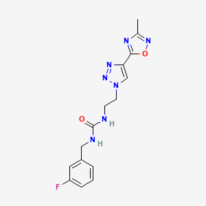 1-(3-fluorobenzyl)-3-(2-(4-(3-methyl-1,2,4-oxadiazol-5-yl)-1H-1,2,3-triazol-1-yl)ethyl)urea