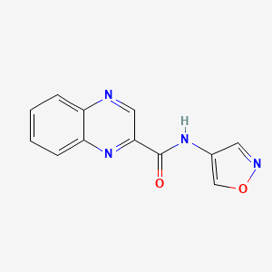molecular formula C12H8N4O2 B2439194 N-(isoxazol-4-yl)quinoxaline-2-carboxamide CAS No. 1396864-35-9