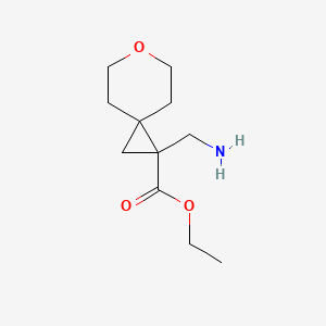 molecular formula C11H19NO3 B2439226 Ethyl 2-(aminomethyl)-6-oxaspiro[2.5]octane-2-carboxylate CAS No. 2114193-55-2