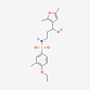 molecular formula C18H25NO5S B2439232 N-(3-(2,5-dimethylfuran-3-yl)-3-hydroxypropyl)-4-ethoxy-3-methylbenzenesulfonamide CAS No. 1421467-06-2