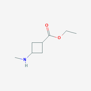 molecular formula C8H15NO2 B2439238 Ethyl 3-(methylamino)cyclobutane-1-carboxylate CAS No. 2154309-93-8