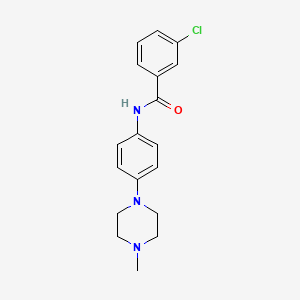 molecular formula C18H20ClN3O B2439240 3-chloro-N-[4-(4-methylpiperazin-1-yl)phenyl]benzamide CAS No. 303150-61-0