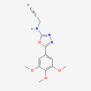 B2439242 N-Prop-2-ynyl-5-(3,4,5-trimethoxyphenyl)-1,3,4-oxadiazol-2-amine CAS No. 2248889-61-2