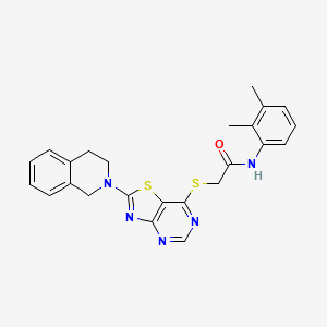 molecular formula C24H23N5OS2 B2439251 N-(2,3-dimethylphenyl)-2-{[2-(1,2,3,4-tetrahydroisoquinolin-2-yl)-[1,3]thiazolo[4,5-d]pyrimidin-7-yl]sulfanyl}acetamide CAS No. 1189892-43-0