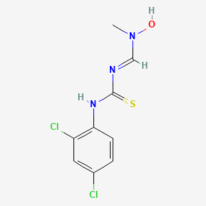 molecular formula C9H9Cl2N3OS B2439273 N-(2,4-dichlorophenyl)-N'-{(E)-[hydroxy(methyl)amino]methylidene}thiourea CAS No. 338412-88-7