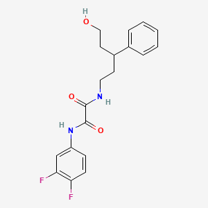 molecular formula C19H20F2N2O3 B2439311 N1-(3,4-difluorophenyl)-N2-(5-hydroxy-3-phenylpentyl)oxalamide CAS No. 1788531-02-1