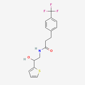 molecular formula C16H16F3NO2S B2439312 N-(2-hydroxy-2-(thiophen-2-yl)ethyl)-3-(4-(trifluoromethyl)phenyl)propanamide CAS No. 1788542-97-1