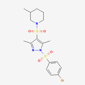 1-{[1-(4-bromobenzenesulfonyl)-3,5-dimethyl-1H-pyrazol-4-yl]sulfonyl}-3-methylpiperidine