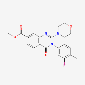 Methyl 3-(3-fluoro-4-methylphenyl)-2-morpholino-4-oxo-3,4-dihydroquinazoline-7-carboxylate