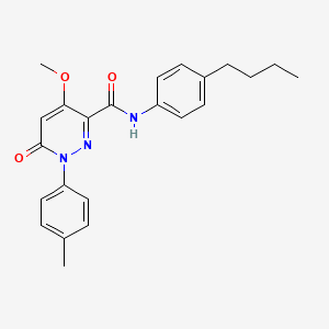 molecular formula C23H25N3O3 B2439365 N-(4-butylphenyl)-4-methoxy-1-(4-methylphenyl)-6-oxo-1,6-dihydropyridazine-3-carboxamide CAS No. 1004392-59-9