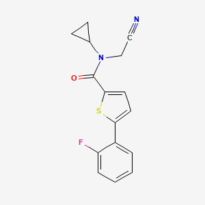 N-(cyanomethyl)-N-cyclopropyl-5-(2-fluorophenyl)thiophene-2-carboxamide