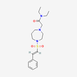 N,N-diethyl-2-[4-[(E)-2-phenylethenyl]sulfonyl-1,4-diazepan-1-yl]acetamide