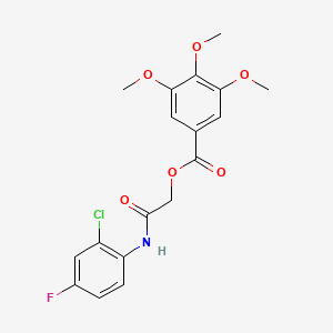 B2439369 [2-(2-Chloro-4-fluoroanilino)-2-oxoethyl] 3,4,5-trimethoxybenzoate CAS No. 386262-42-6