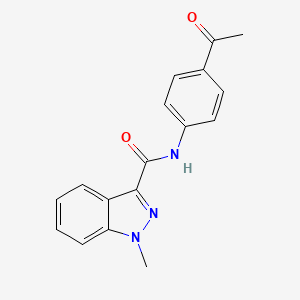 molecular formula C17H15N3O2 B2439370 N-(4-acetylphenyl)-1-methyl-1H-indazole-3-carboxamide CAS No. 1428359-45-8