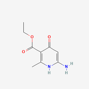 molecular formula C9H12N2O3 B2439372 Ethyl 6-amino-4-hydroxy-2-methylnicotinate CAS No. 887572-59-0