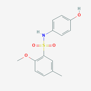 molecular formula C14H15NO4S B2439378 N-(4-hydroxyphenyl)-2-methoxy-5-methylbenzene-1-sulfonamide CAS No. 1206119-40-5