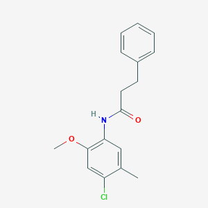 molecular formula C17H18ClNO2 B2439432 N-(4-chloro-2-methoxy-5-methylphenyl)-3-phenylpropanamide CAS No. 449170-27-8