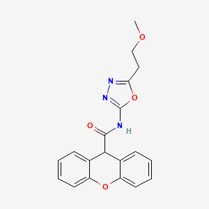molecular formula C19H17N3O4 B2439492 N-[5-(2-methoxyethyl)-1,3,4-oxadiazol-2-yl]-9H-xanthene-9-carboxamide CAS No. 302842-53-1