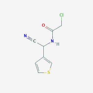 molecular formula C8H7ClN2OS B2439517 2-Chloro-N-[cyano(thiophen-3-yl)methyl]acetamide CAS No. 1863121-89-4