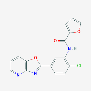 molecular formula C17H10ClN3O3 B243953 N-[2-chloro-5-([1,3]oxazolo[4,5-b]pyridin-2-yl)phenyl]furan-2-carboxamide 