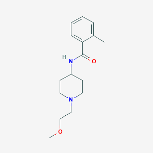 molecular formula C16H24N2O2 B2439545 N-[1-(2-Methoxyethyl)piperidin-4-YL]-2-methylbenzamide CAS No. 1421514-00-2