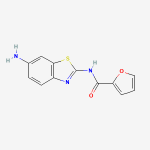 molecular formula C12H9N3O2S B2439552 N-(6-AMINO-1,3-BENZOTHIAZOL-2-YL)-2-FURAMIDE CAS No. 517902-22-6