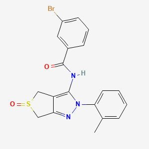 3-bromo-N-(5-oxido-2-(o-tolyl)-4,6-dihydro-2H-thieno[3,4-c]pyrazol-3-yl)benzamide