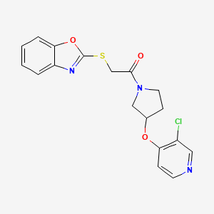 2-(Benzo[d]oxazol-2-ylthio)-1-(3-((3-chloropyridin-4-yl)oxy)pyrrolidin-1-yl)ethanone