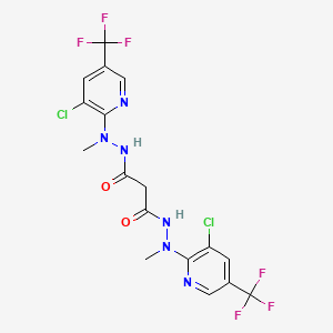 molecular formula C17H14Cl2F6N6O2 B2439578 N',N'-bis[3-chloro-5-(trifluoromethyl)pyridin-2-yl]-N'1,N'3-dimethylpropanedihydrazide CAS No. 344276-00-2