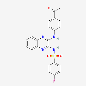 N-(3-((4-acetylphenyl)amino)quinoxalin-2-yl)-4-fluorobenzenesulfonamide