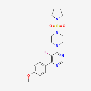 5-Fluoro-4-(4-methoxyphenyl)-6-(4-pyrrolidin-1-ylsulfonylpiperazin-1-yl)pyrimidine