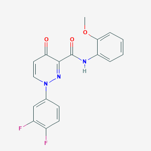 molecular formula C18H13F2N3O3 B2439585 1-(3,4-difluorophenyl)-N-(2-methoxyphenyl)-4-oxo-1,4-dihydro-3-pyridazinecarboxamide CAS No. 478063-32-0