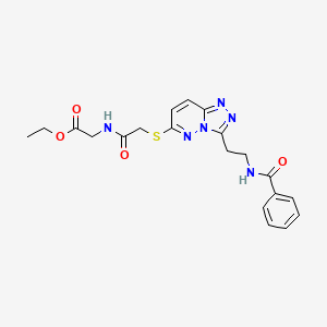 Ethyl 2-(2-((3-(2-benzamidoethyl)-[1,2,4]triazolo[4,3-b]pyridazin-6-yl)thio)acetamido)acetate